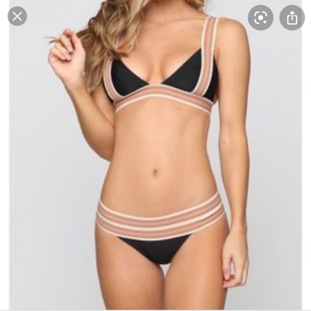 Acacia x Olympia black hamptons bikini bottoms